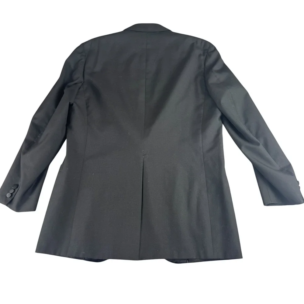 Brooks‎ Brothers Mens Black Tuxedo Jacket Peak Lapel Single Button Size 44L